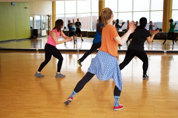 women attending zumba classes