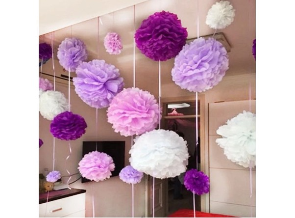 Paper Pom-Poms Decor Ideas