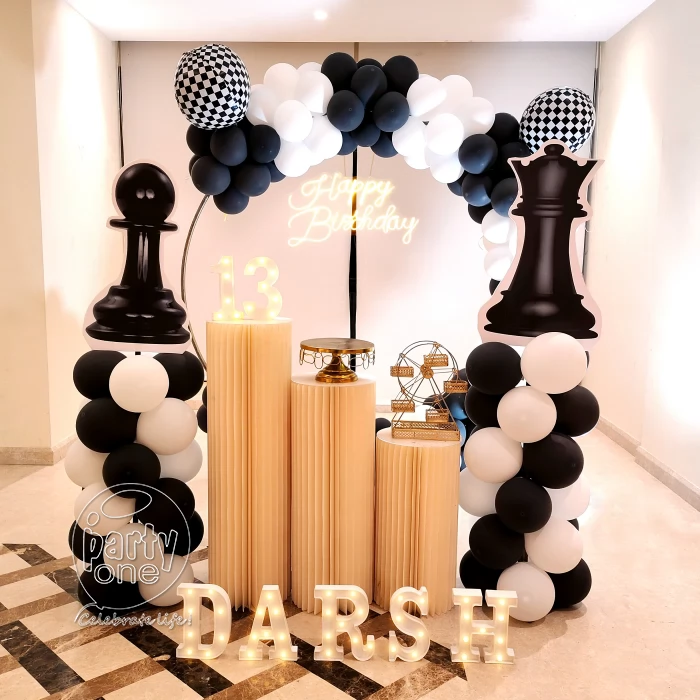 Chess Theme Decoration for Birthday Party